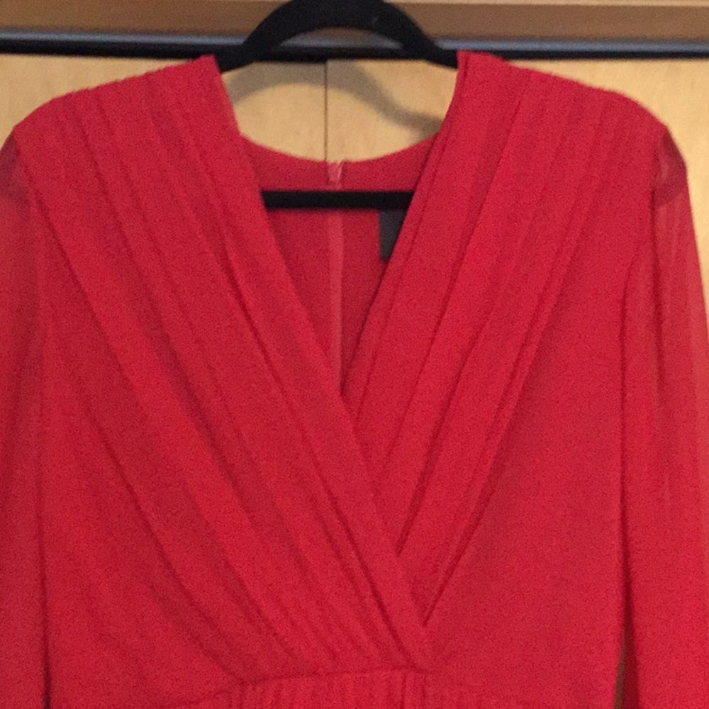 MAX MARA Genarca PleatedLong Sleeve Georgette Gown - Picture 2 of 12